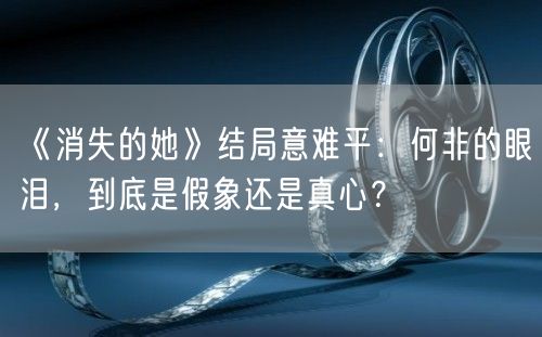 《消失的她》结局意难平：何非的眼泪，到底是假象还是真心？